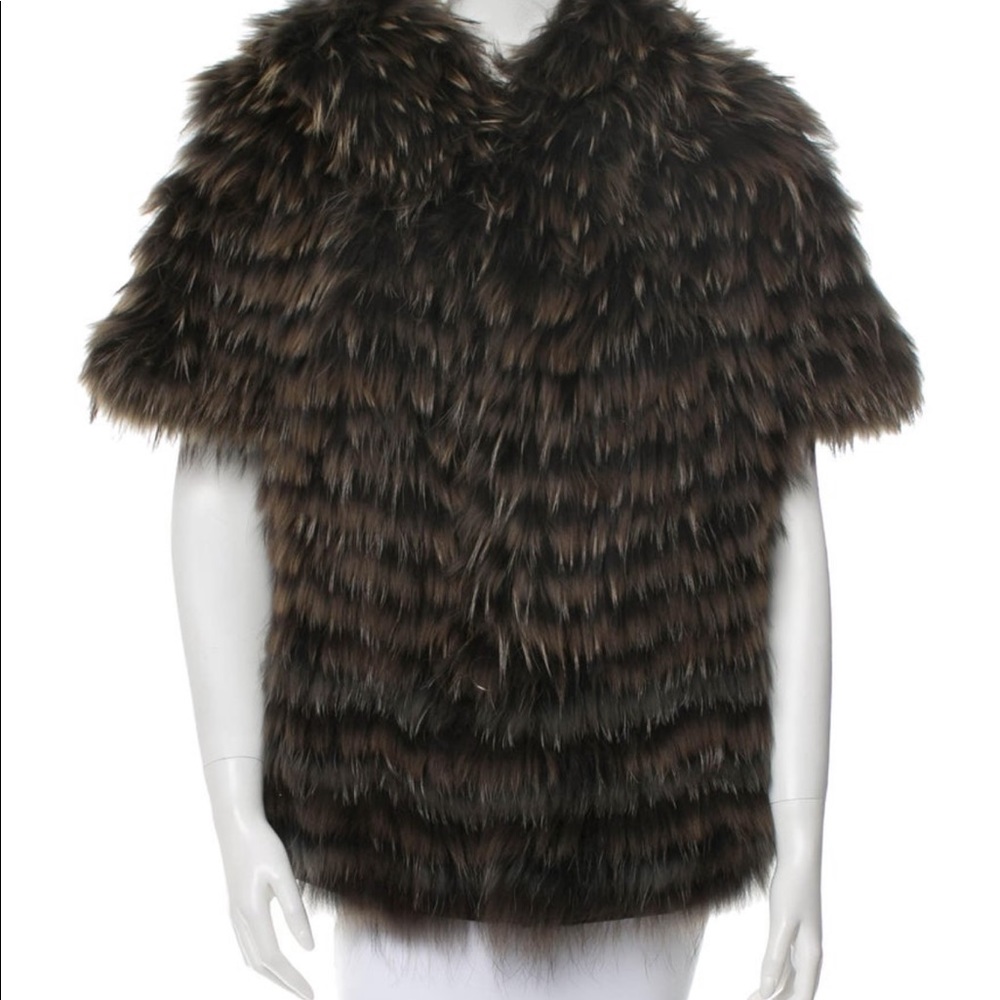 Reversible Raccoon and silk Jacket.